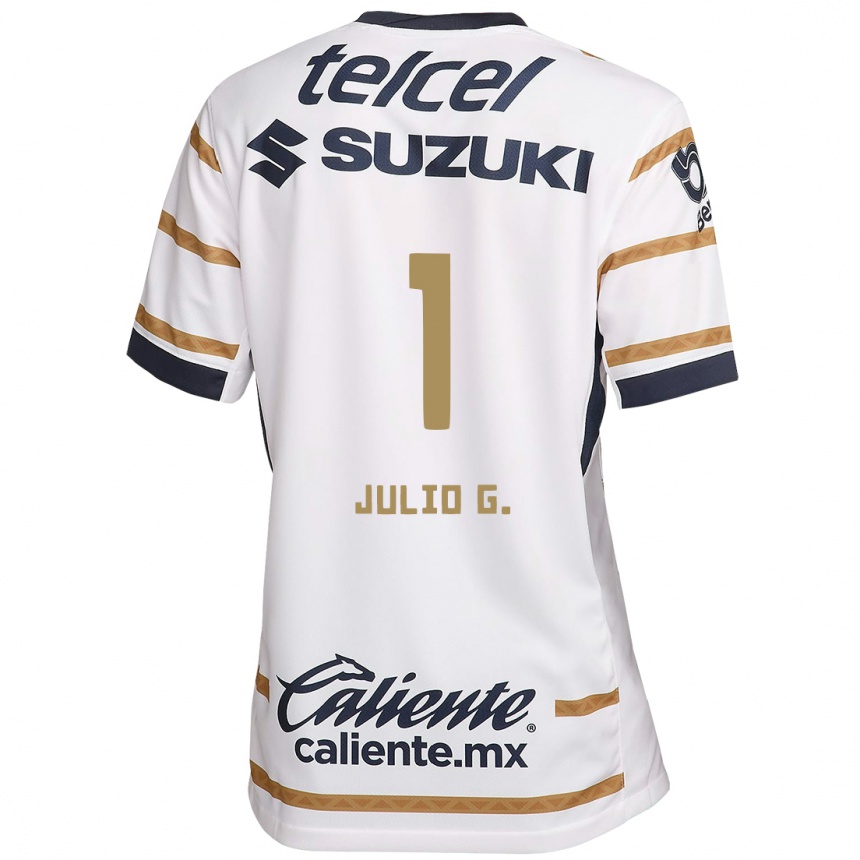 Kids Football Julio González #1 White Obsidian Home Jersey 2024/25 T-Shirt Nz