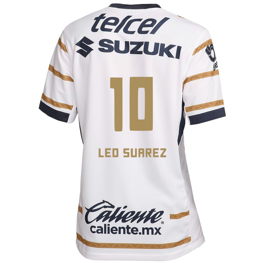 Kids Football Leo Suárez #10 White Obsidian Home Jersey 2024/25 T-Shirt Nz