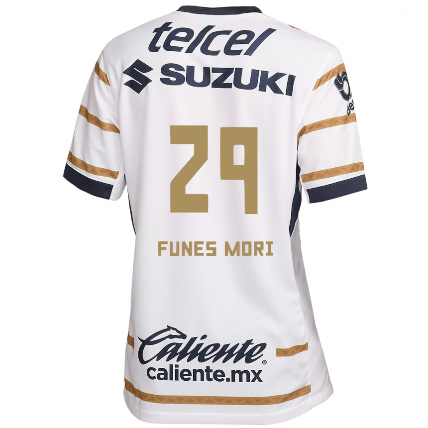 Kids Football Rogelio Funes Mori #29 White Obsidian Home Jersey 2024/25 T-Shirt Nz