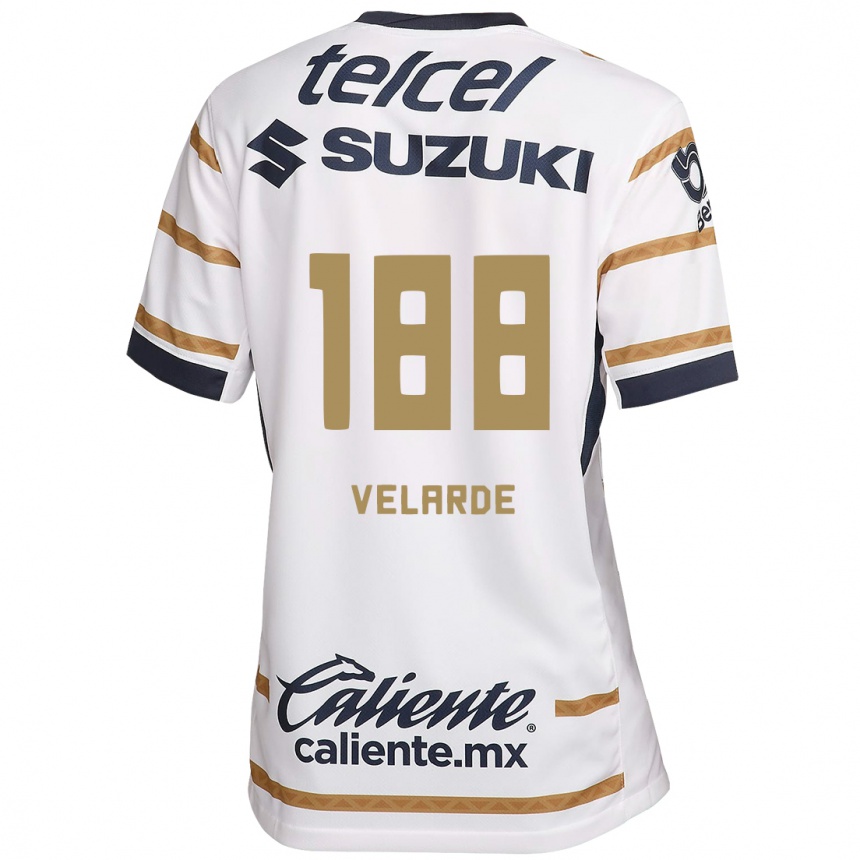 Kids Football Andrés Velarde #188 White Obsidian Home Jersey 2024/25 T-Shirt Nz