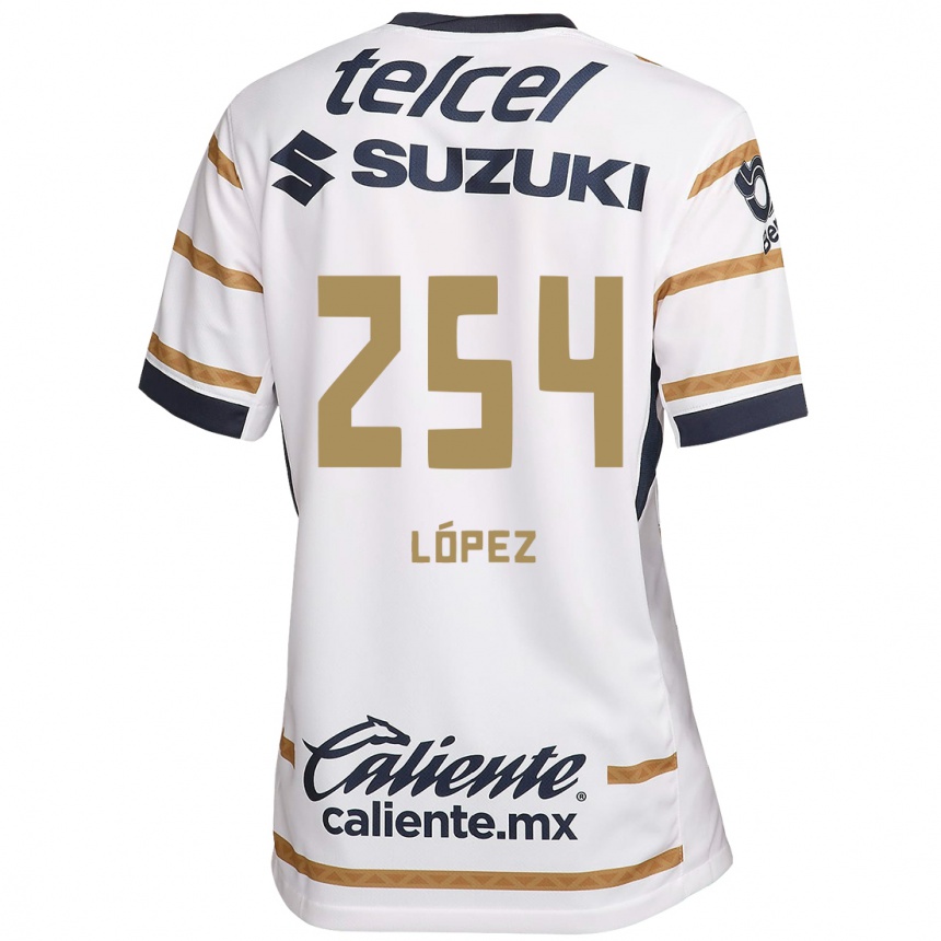 Kids Football Santiago López #254 White Obsidian Home Jersey 2024/25 T-Shirt Nz