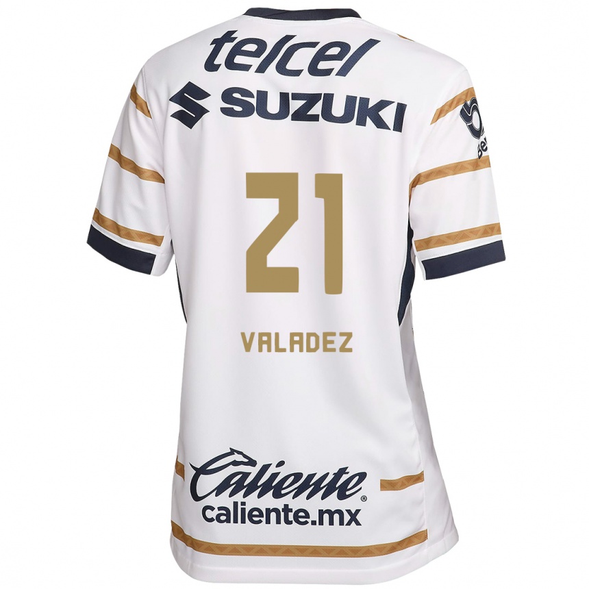 Kids Football Natalia Macias Valadez #21 White Obsidian Home Jersey 2024/25 T-Shirt Nz