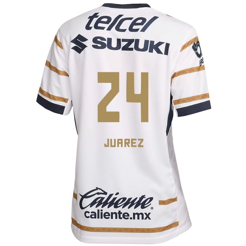 Kids Football Gabriela Juarez #24 White Obsidian Home Jersey 2024/25 T-Shirt Nz