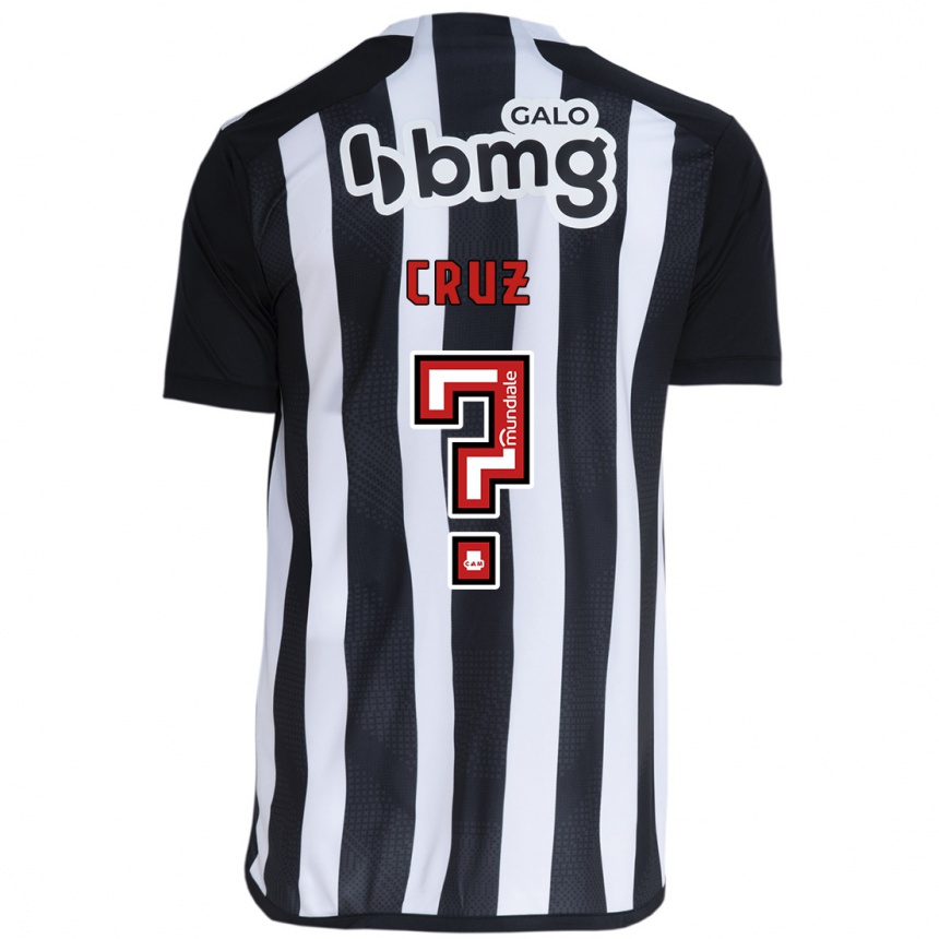 Kids Football Dudu Cruz #0 White Black Home Jersey 2024/25 T-Shirt Nz