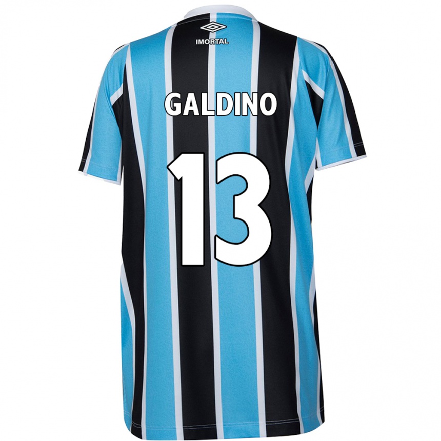 Kids Football Everton Galdino #13 Blue Black White Home Jersey 2024/25 T-Shirt Nz