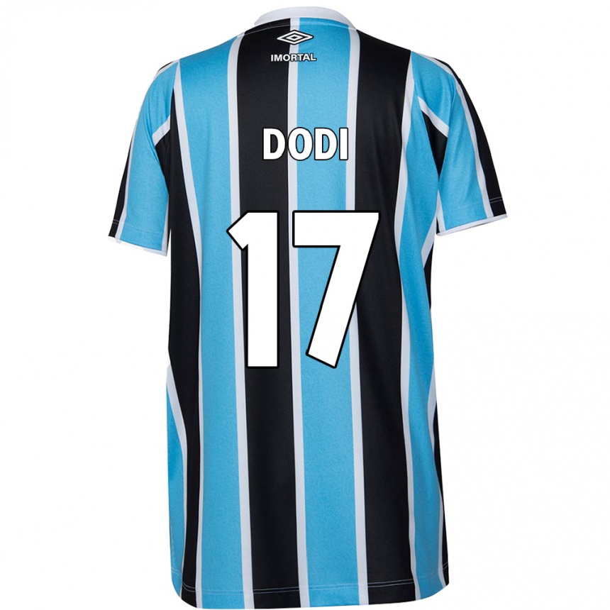 Kids Football Dodi #17 Blue Black White Home Jersey 2024/25 T-Shirt Nz