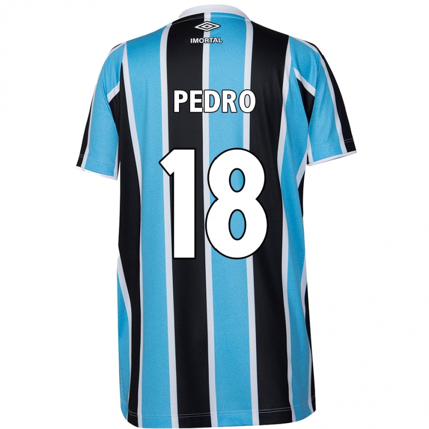 Kids Football João Pedro #18 Blue Black White Home Jersey 2024/25 T-Shirt Nz