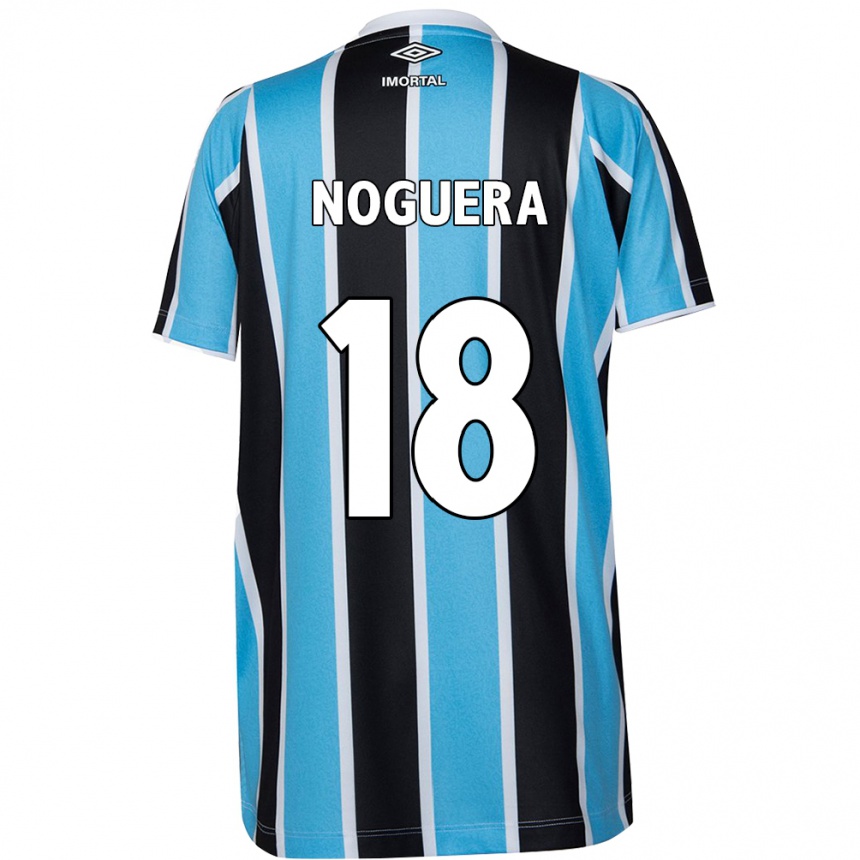 Kids Football Freddy Noguera #18 Blue Black White Home Jersey 2024/25 T-Shirt Nz