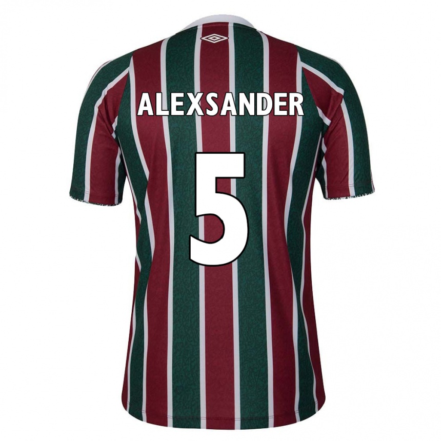 Kids Football Alexsander #5 Green Maroon White Home Jersey 2024/25 T-Shirt Nz