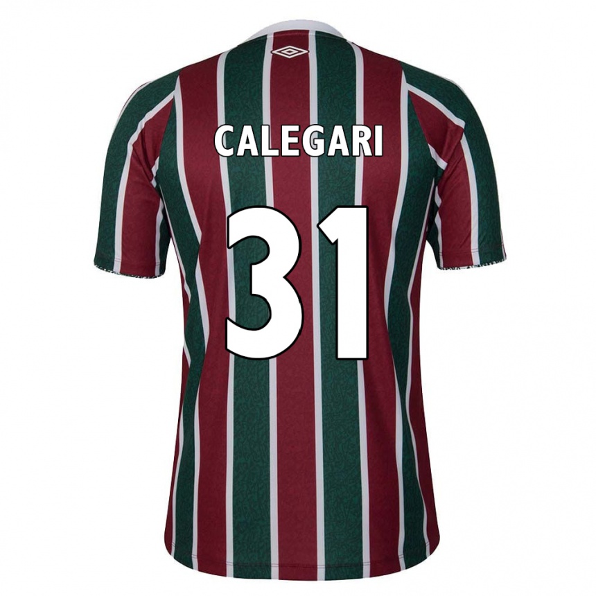 Kids Football Calegari #31 Green Maroon White Home Jersey 2024/25 T-Shirt Nz