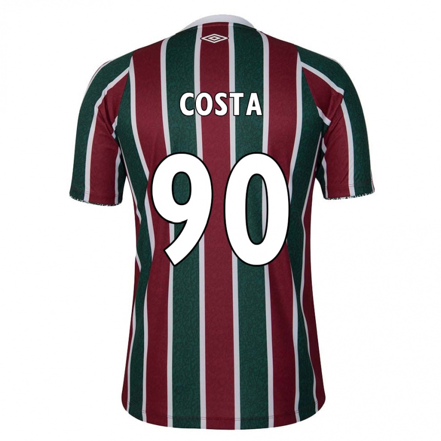 Kids Football Douglas Costa #90 Green Maroon White Home Jersey 2024/25 T-Shirt Nz