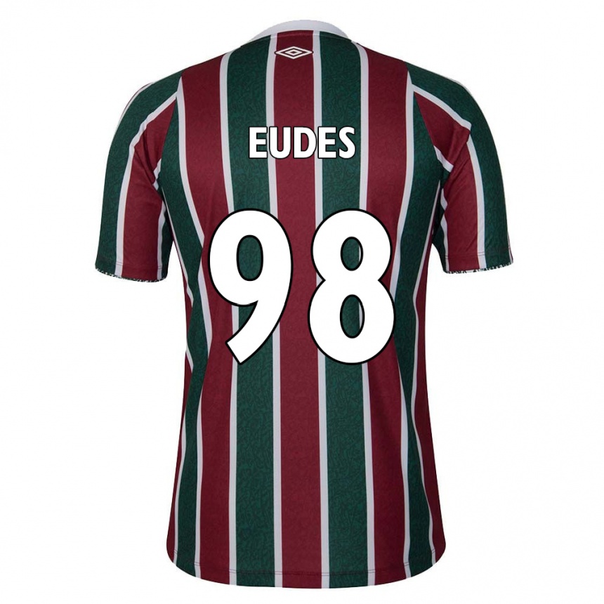 Kids Football Vitor Eudes #98 Green Maroon White Home Jersey 2024/25 T-Shirt Nz