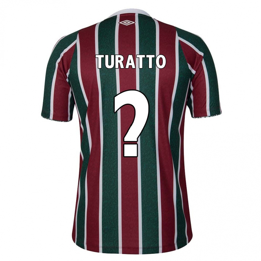 Kids Football Luiz Turatto #0 Green Maroon White Home Jersey 2024/25 T-Shirt Nz