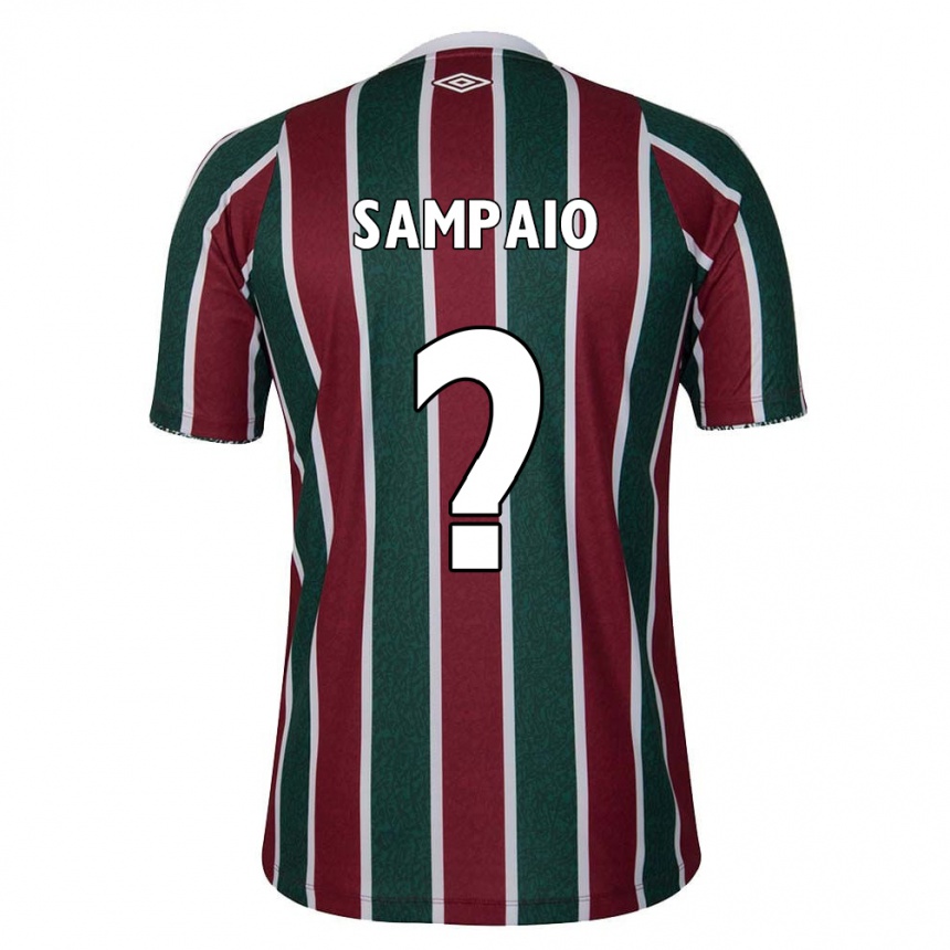 Kids Football Miguel Sampaio #0 Green Maroon White Home Jersey 2024/25 T-Shirt Nz