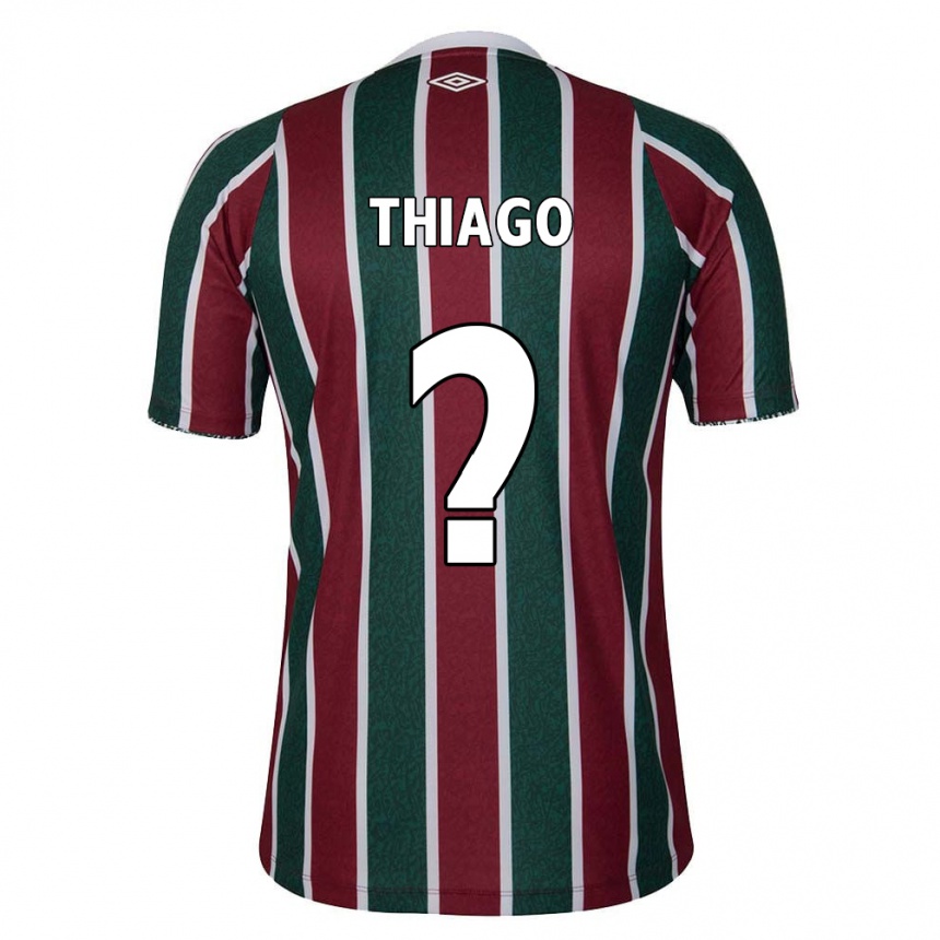 Kids Football Thiago #0 Green Maroon White Home Jersey 2024/25 T-Shirt Nz