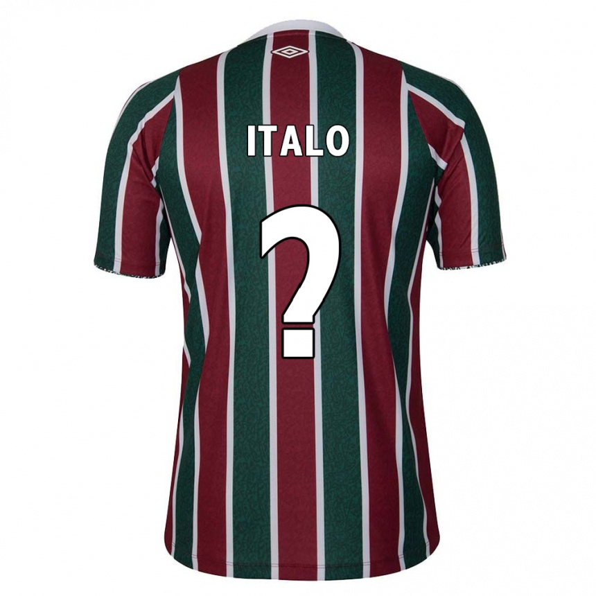 Kids Football Italo #0 Green Maroon White Home Jersey 2024/25 T-Shirt Nz