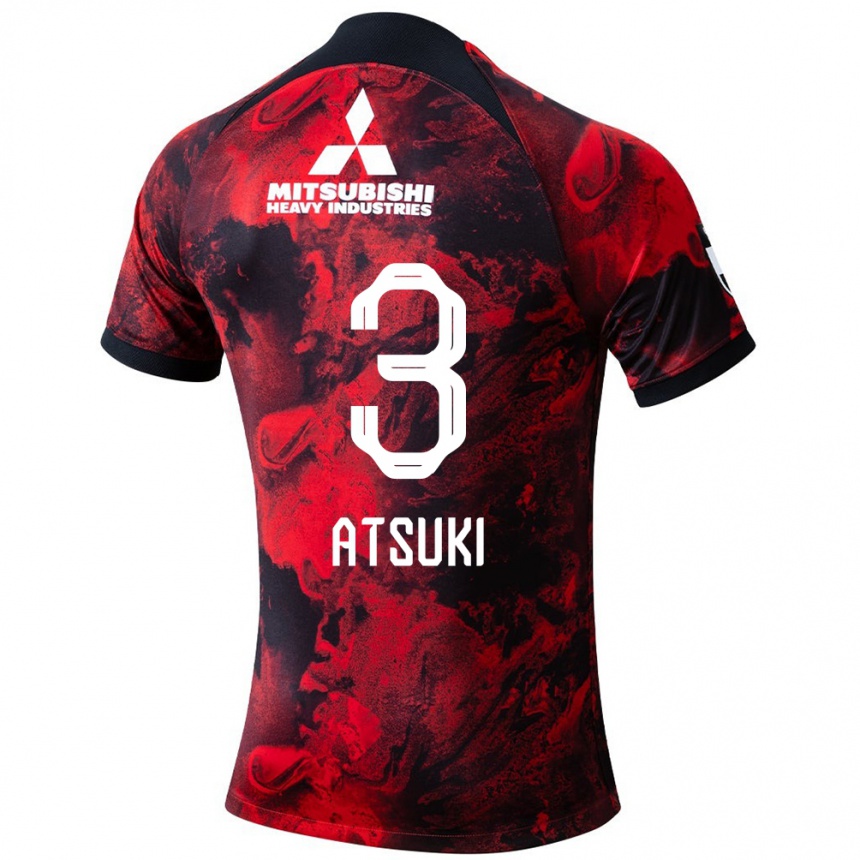 Kids Football Atsuki Ito #3 Red Black Home Jersey 2024/25 T-Shirt Nz