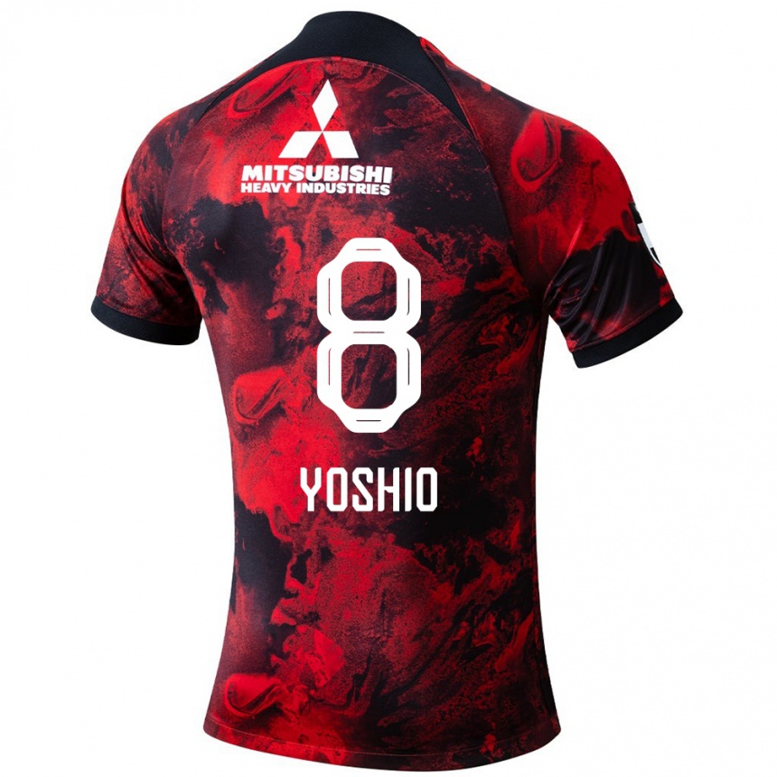 Kids Football Yoshio Koizumi #8 Red Black Home Jersey 2024/25 T-Shirt Nz