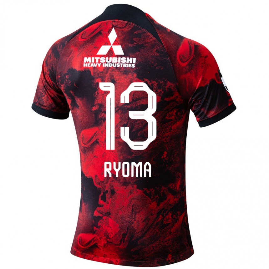 Kids Football Ryoma Watanabe #13 Red Black Home Jersey 2024/25 T-Shirt Nz