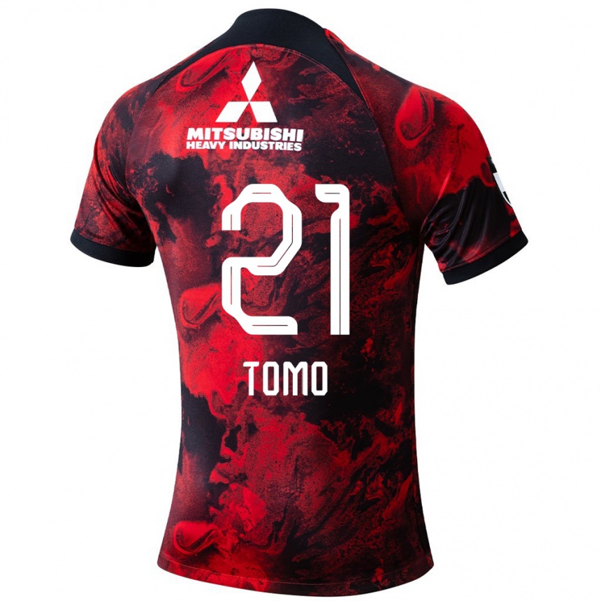 Kids Football Tomoaki Okubo #21 Red Black Home Jersey 2024/25 T-Shirt Nz