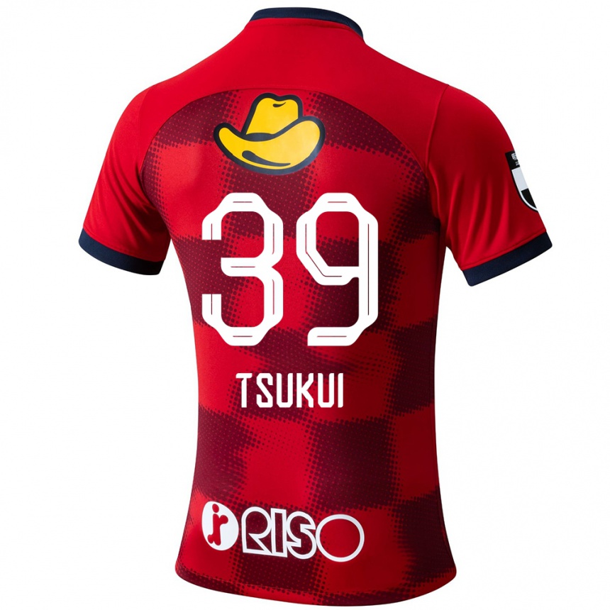 Kids Football Keisuke Tsukui #39 Red Blue White Home Jersey 2024/25 T-Shirt Nz