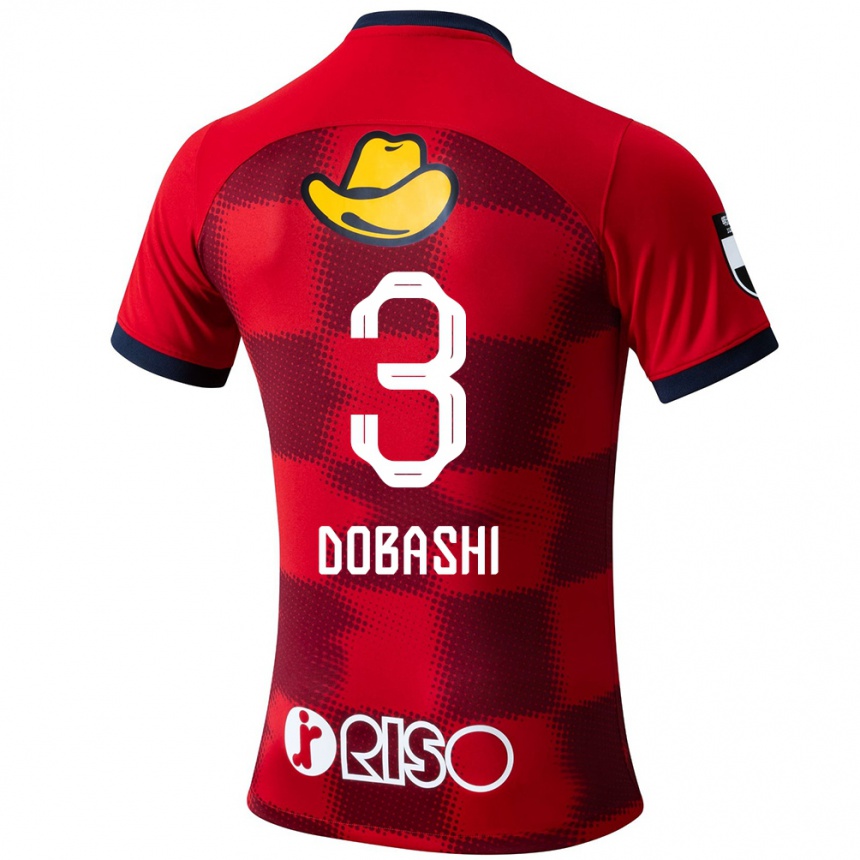 Kids Football Ryunosuke Dobashi #3 Red Blue White Home Jersey 2024/25 T-Shirt Nz