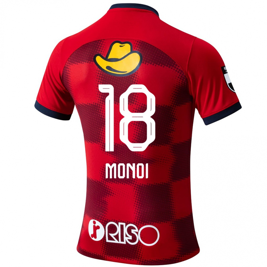 Kids Football Jigen Monoi #18 Red Blue White Home Jersey 2024/25 T-Shirt Nz