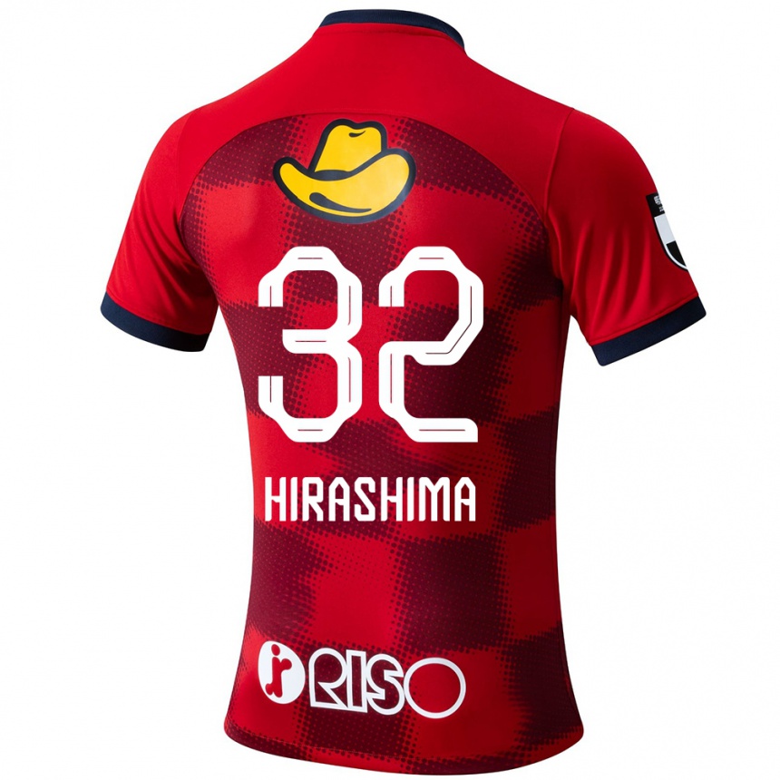 Kids Football Daigo Hirashima #32 Red Blue White Home Jersey 2024/25 T-Shirt Nz