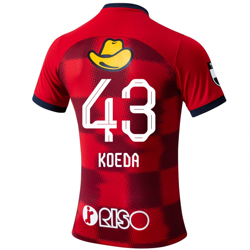 Kids Football Gemma Koeda #43 Red Blue White Home Jersey 2024/25 T-Shirt Nz