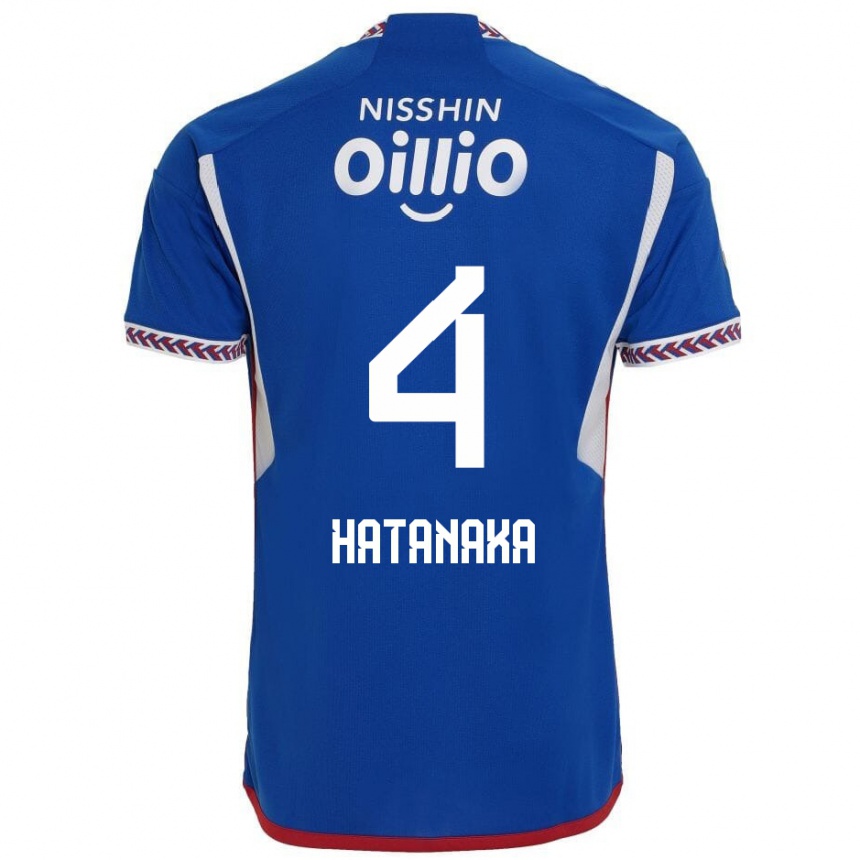 Kids Football Shinnosuke Hatanaka #4 Blue White Red Home Jersey 2024/25 T-Shirt Nz