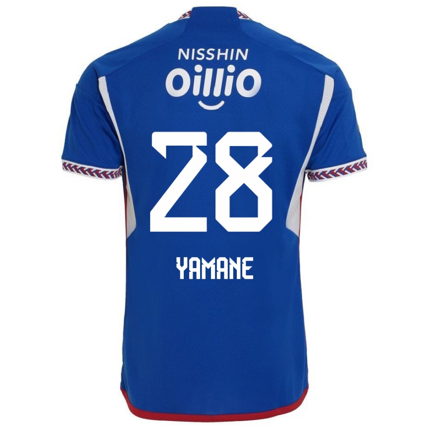 Kids Football Riku Yamane #28 Blue White Red Home Jersey 2024/25 T-Shirt Nz