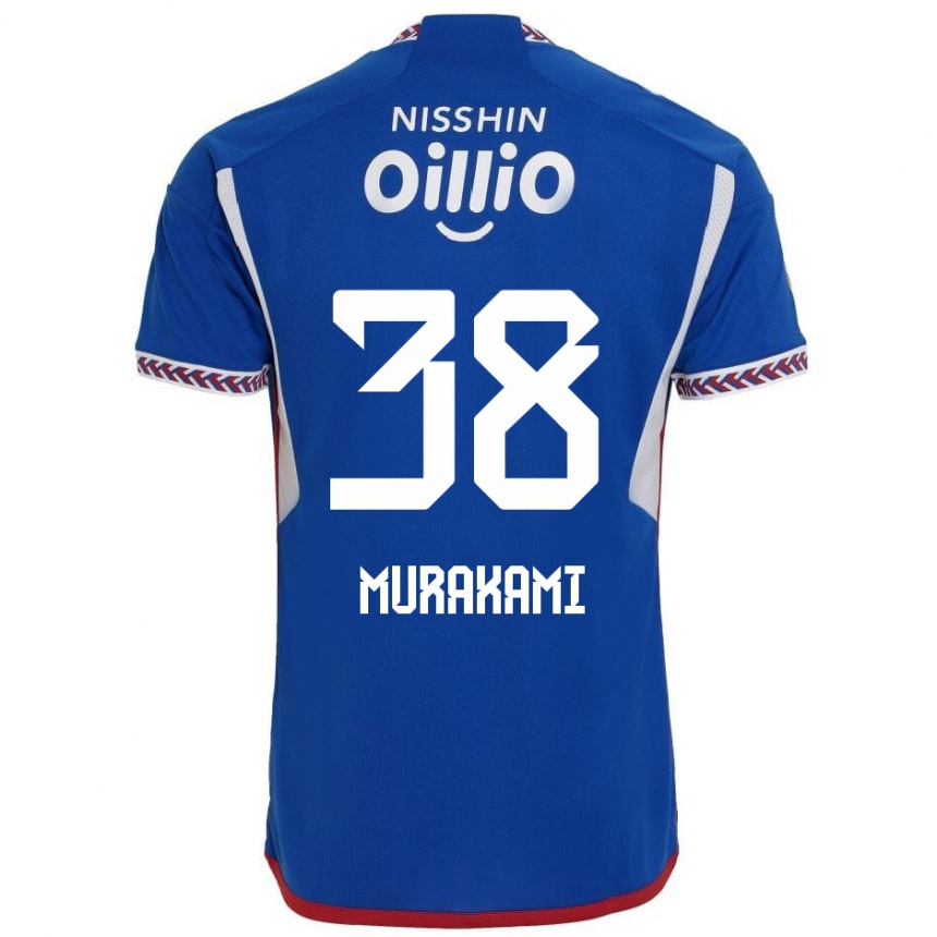 Kids Football Yuhi Murakami #38 Blue White Red Home Jersey 2024/25 T-Shirt Nz