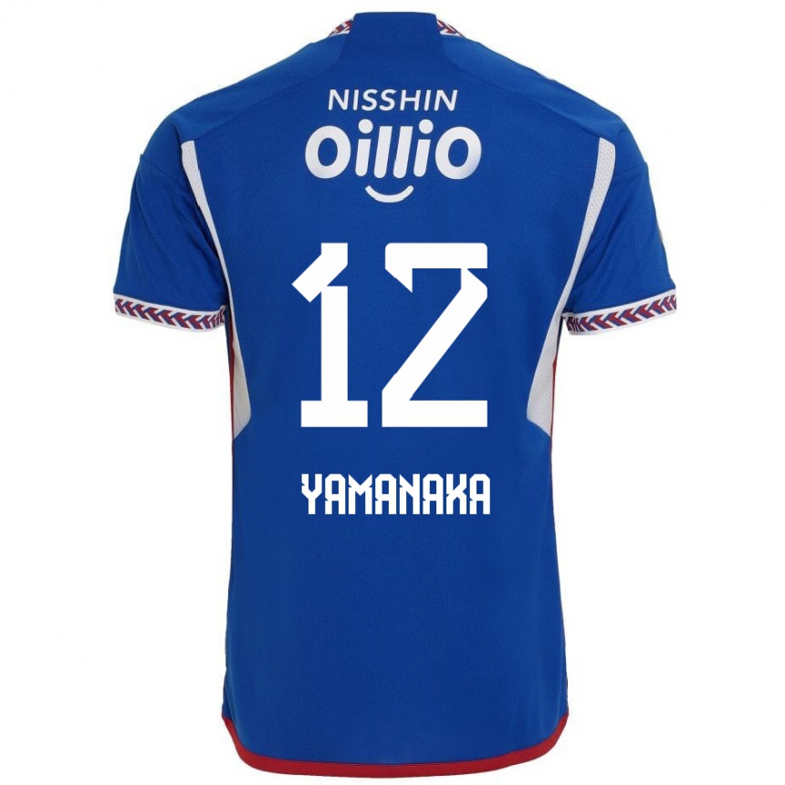 Kids Football Yuki Yamanaka #12 Blue White Red Home Jersey 2024/25 T-Shirt Nz