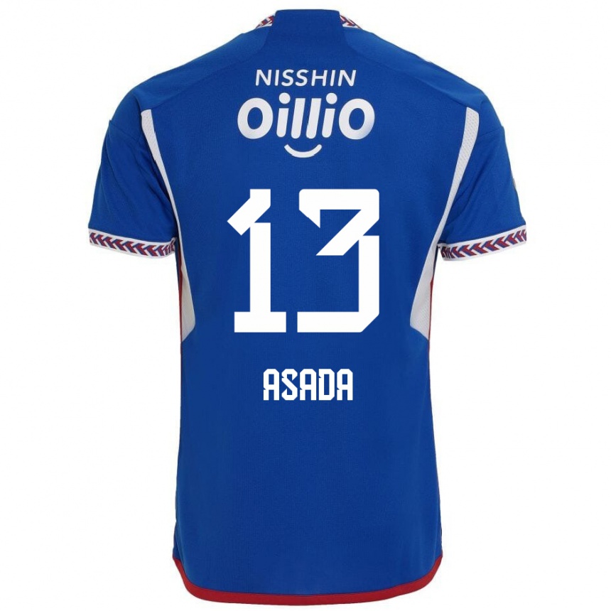 Kids Football Taisho Asada #13 Blue White Red Home Jersey 2024/25 T-Shirt Nz