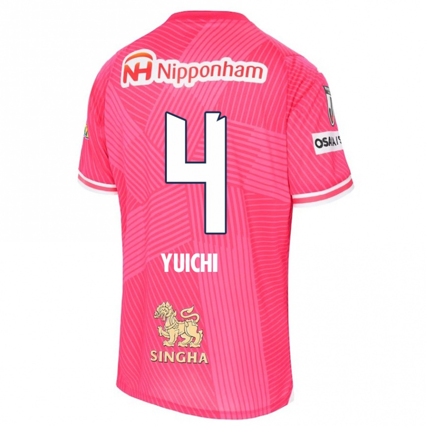 Kids Football Yuichi Hirano #4 Pink White Home Jersey 2024/25 T-Shirt Nz