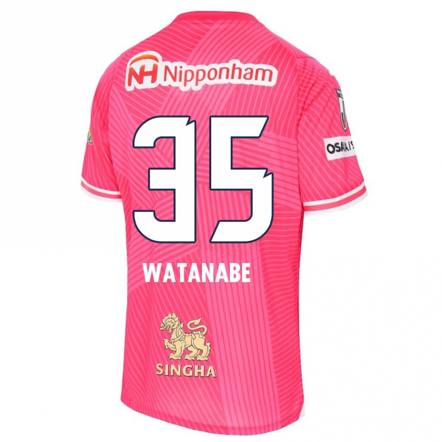 Kids Football Ryo Watanabe #35 Pink White Home Jersey 2024/25 T-Shirt Nz