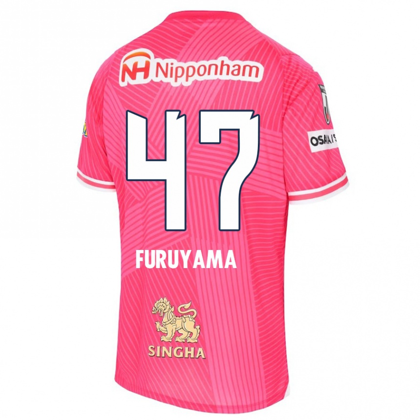 Kids Football Kengo Furuyama #47 Pink White Home Jersey 2024/25 T-Shirt Nz