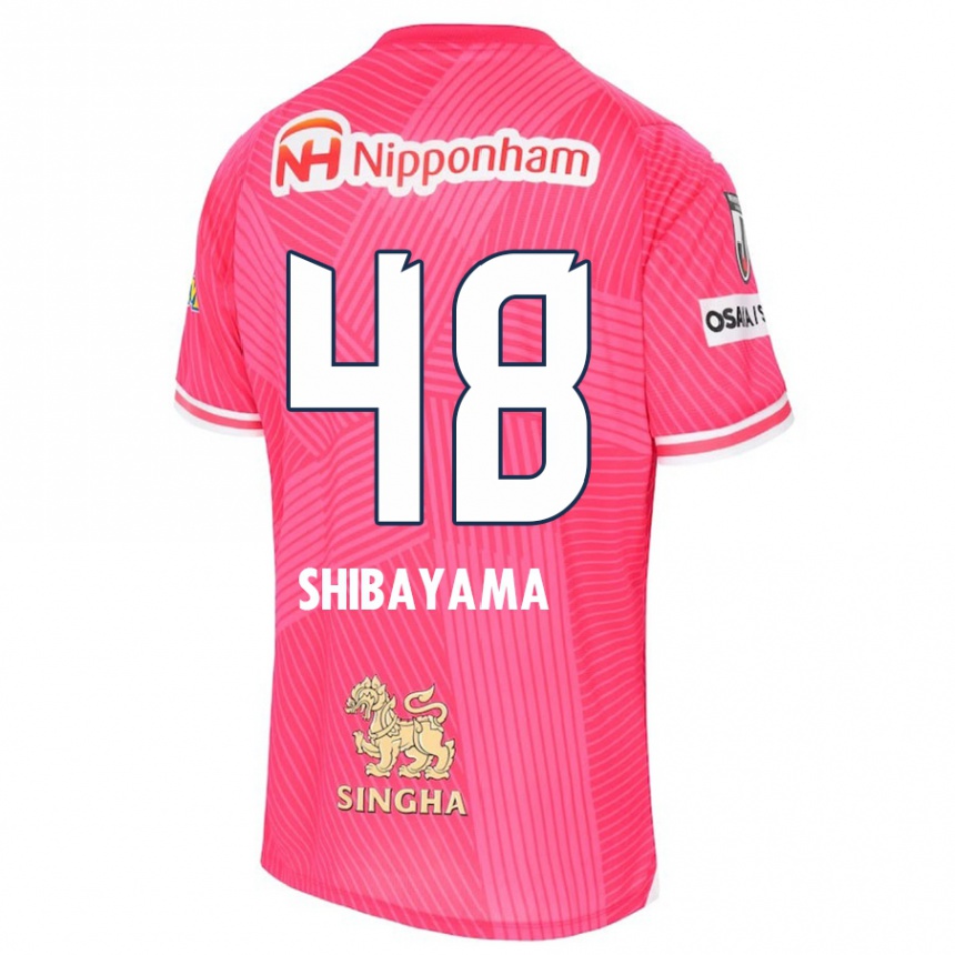 Kids Football Masaya Shibayama #48 Pink White Home Jersey 2024/25 T-Shirt Nz