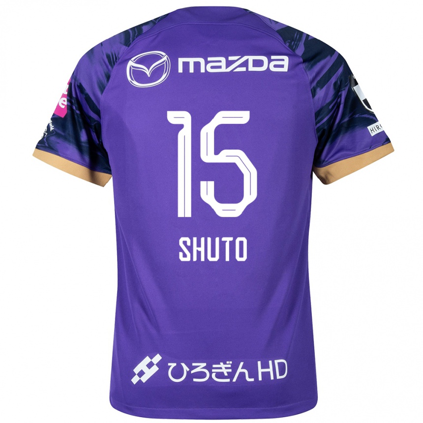 Kids Football Shuto Nakano #15 Purple White Home Jersey 2024/25 T-Shirt Nz