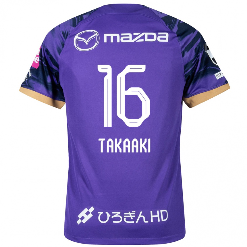 Kids Football Takaaki Shichi #16 Purple White Home Jersey 2024/25 T-Shirt Nz