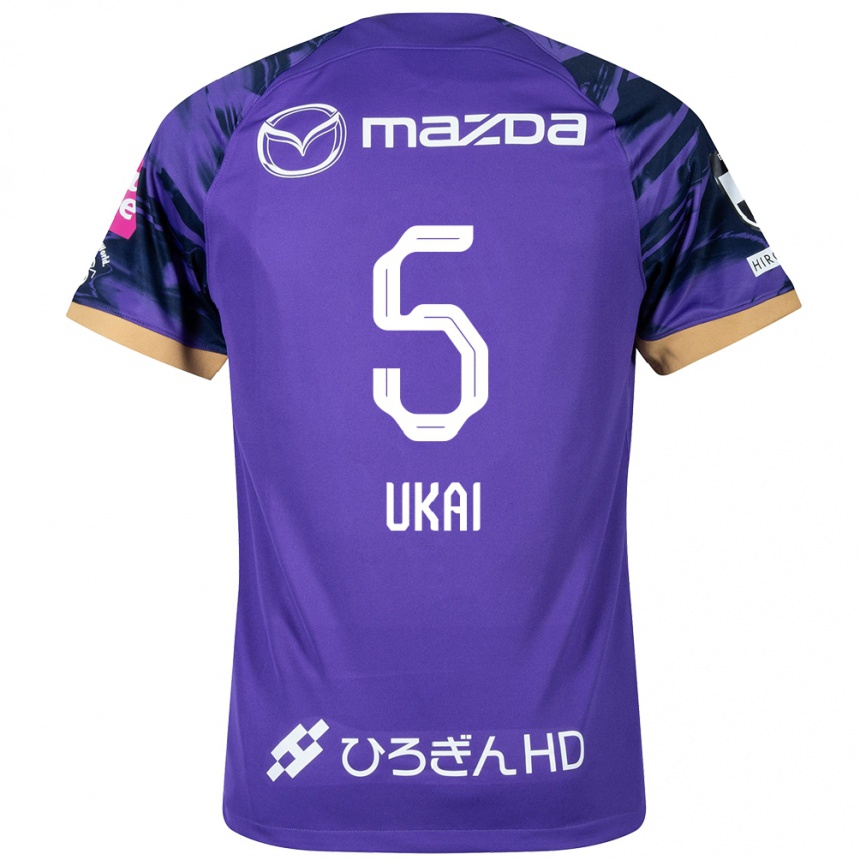 Kids Football Hiroto Ukai #5 Purple White Home Jersey 2024/25 T-Shirt Nz