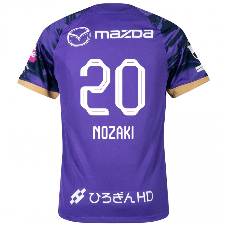 Kids Football Kota Nozaki #20 Purple White Home Jersey 2024/25 T-Shirt Nz