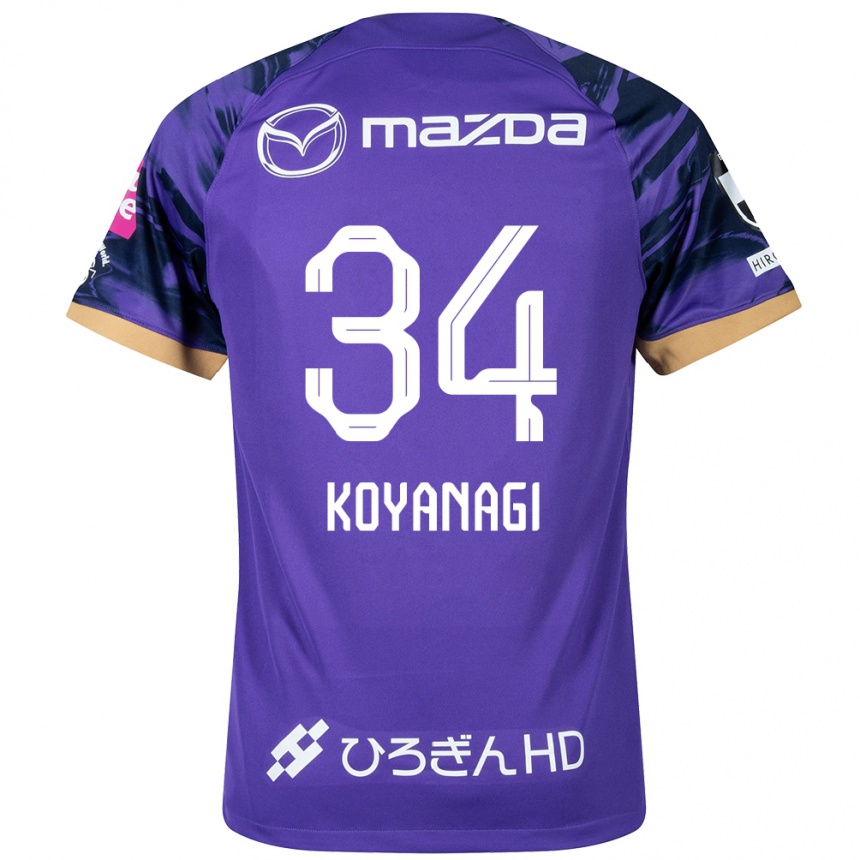 Kids Football Shu Koyanagi #34 Purple White Home Jersey 2024/25 T-Shirt Nz