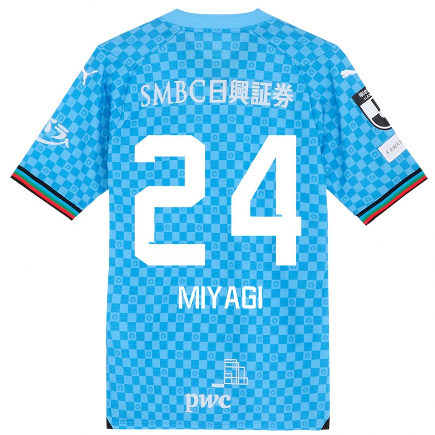 Kids Football Ten Miyagi #24 Azure Blue Home Jersey 2024/25 T-Shirt Nz