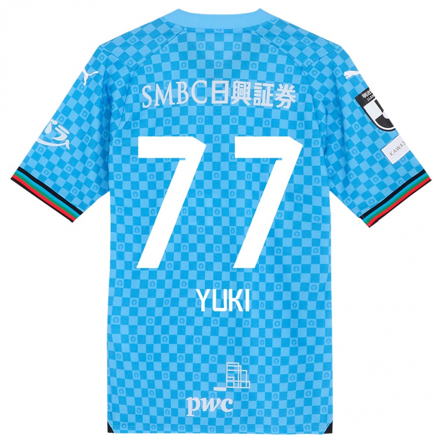 Kids Football Yuki Yamamoto #77 Azure Blue Home Jersey 2024/25 T-Shirt Nz