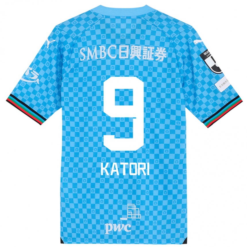 Kids Football Takeshi Katori #9 Azure Blue Home Jersey 2024/25 T-Shirt Nz