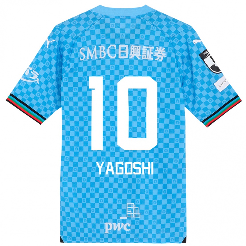 Kids Football Mikito Yagoshi #10 Azure Blue Home Jersey 2024/25 T-Shirt Nz