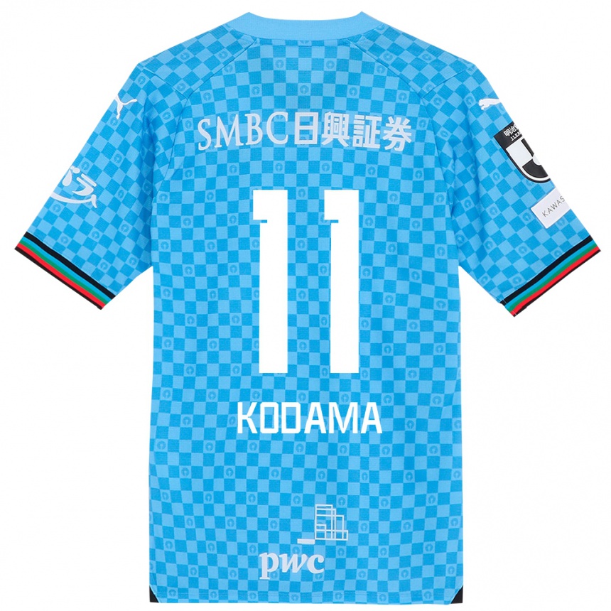 Kids Football Shotaro Kodama #11 Azure Blue Home Jersey 2024/25 T-Shirt Nz