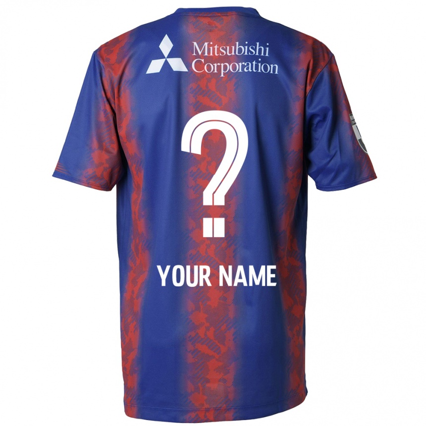 Kids Football Your Name #0 Blue Red Home Jersey 2024/25 T-Shirt Nz