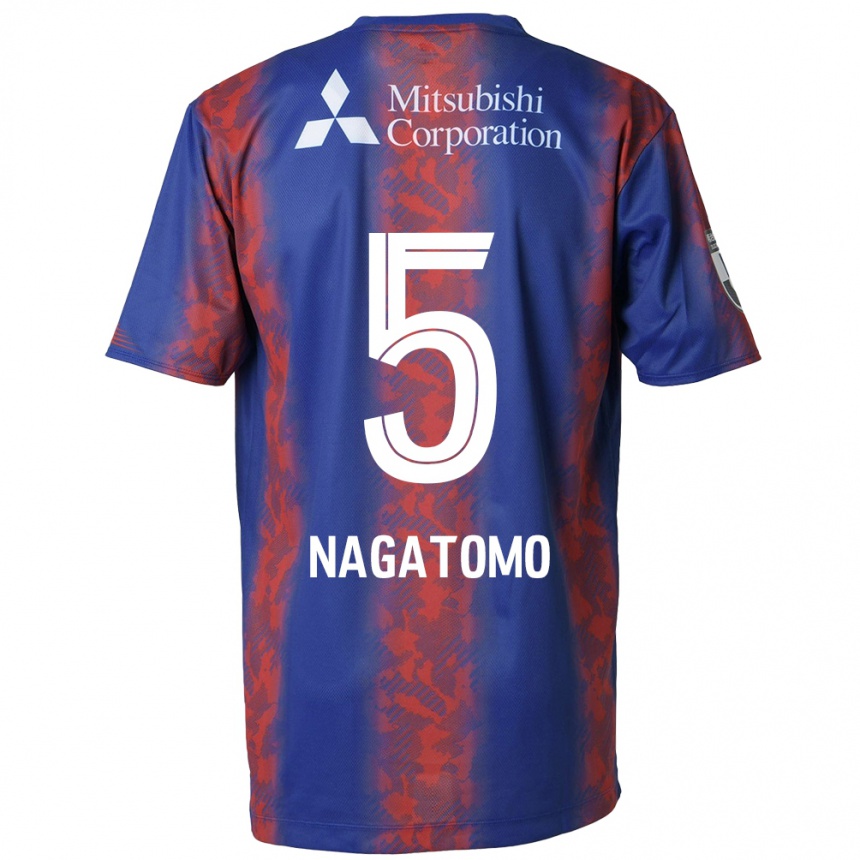 Kids Football Yuto Nagatomo #5 Blue Red Home Jersey 2024/25 T-Shirt Nz